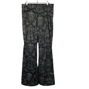 Athleta Black‎ Damask Print Straight Leg Snowboard Pants 14